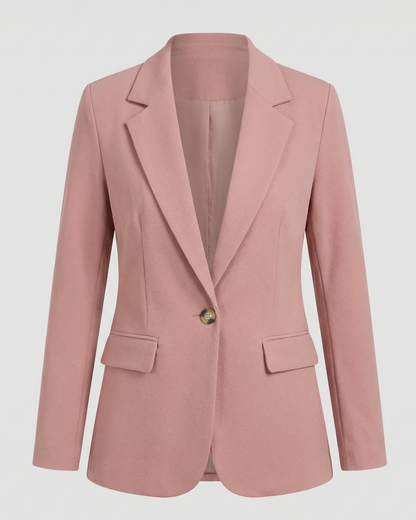 elegant blazer with tailored timeless fit and extended length