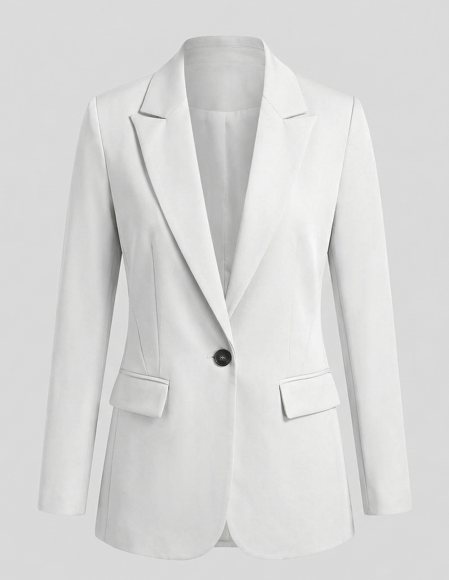 elegant blazer with tailored timeless fit and extended length