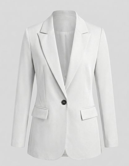 elegant blazer with tailored timeless fit and extended length