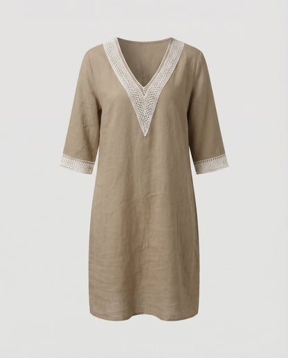 casual cotton dress with lightweight construction and relaxed silhouett
