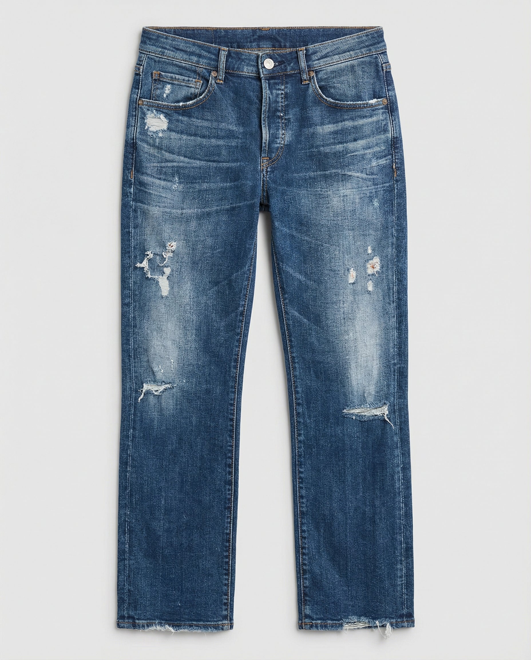 relaxed fit jeans with straight-leg cut and casual streetwear style