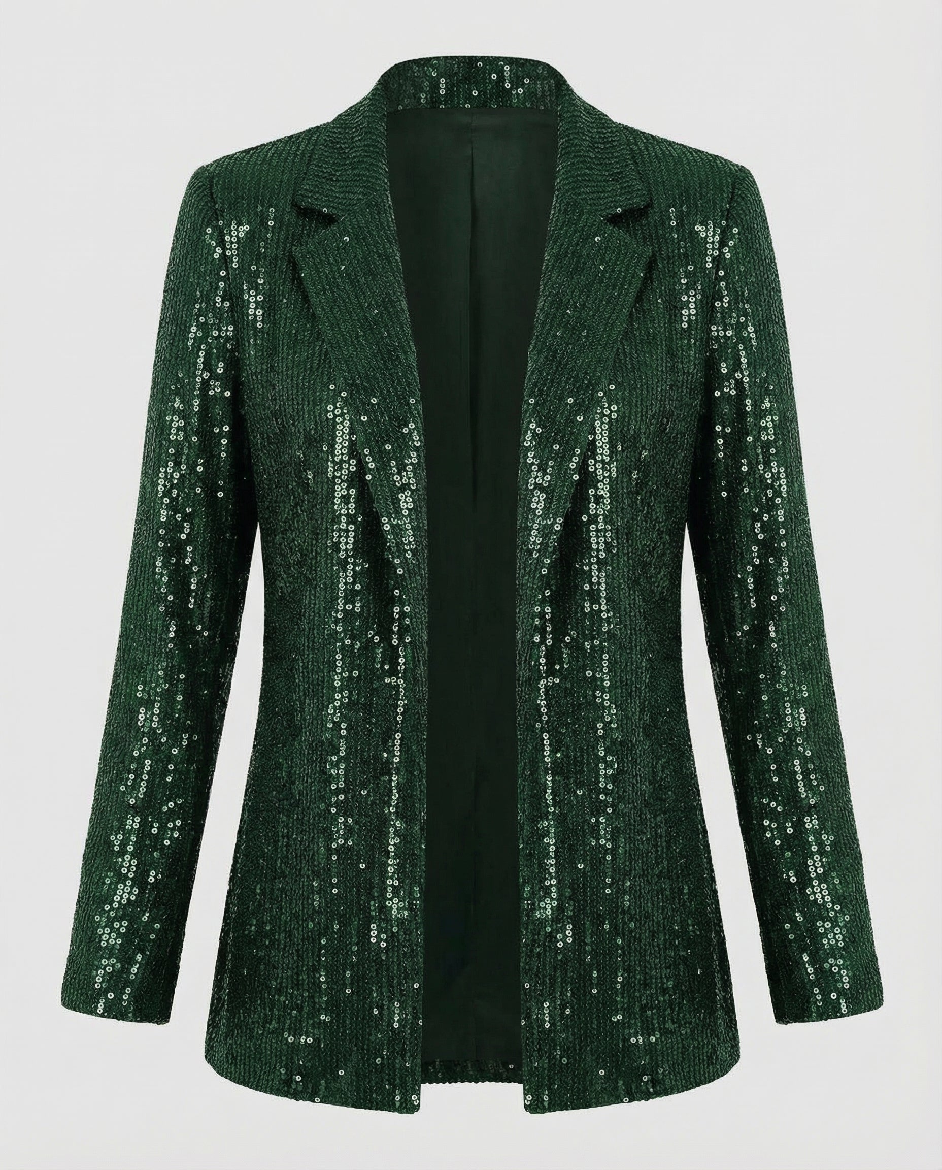 sequin lapel blazer with glamorous statement design and structured fit