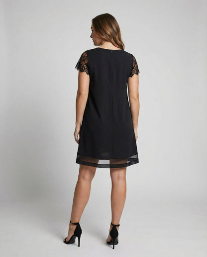 elegant detail dress with refined structured fit and tailored silhouette