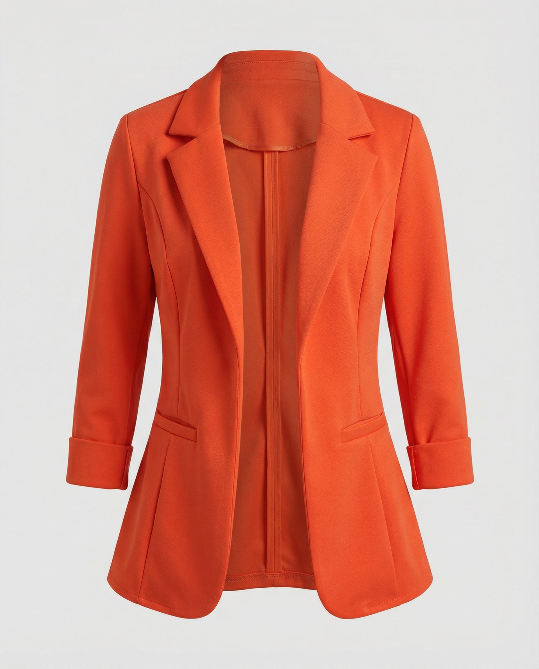 Woman wearing a fitted blazer