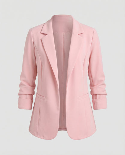 Woman wearing a fitted blazer