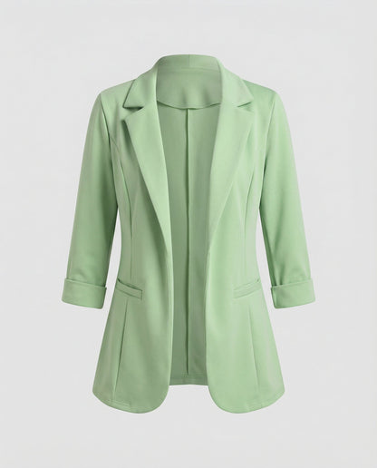 Woman wearing a fitted blazer