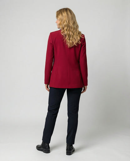 business blazer with tailored professional fit and structured silhouette