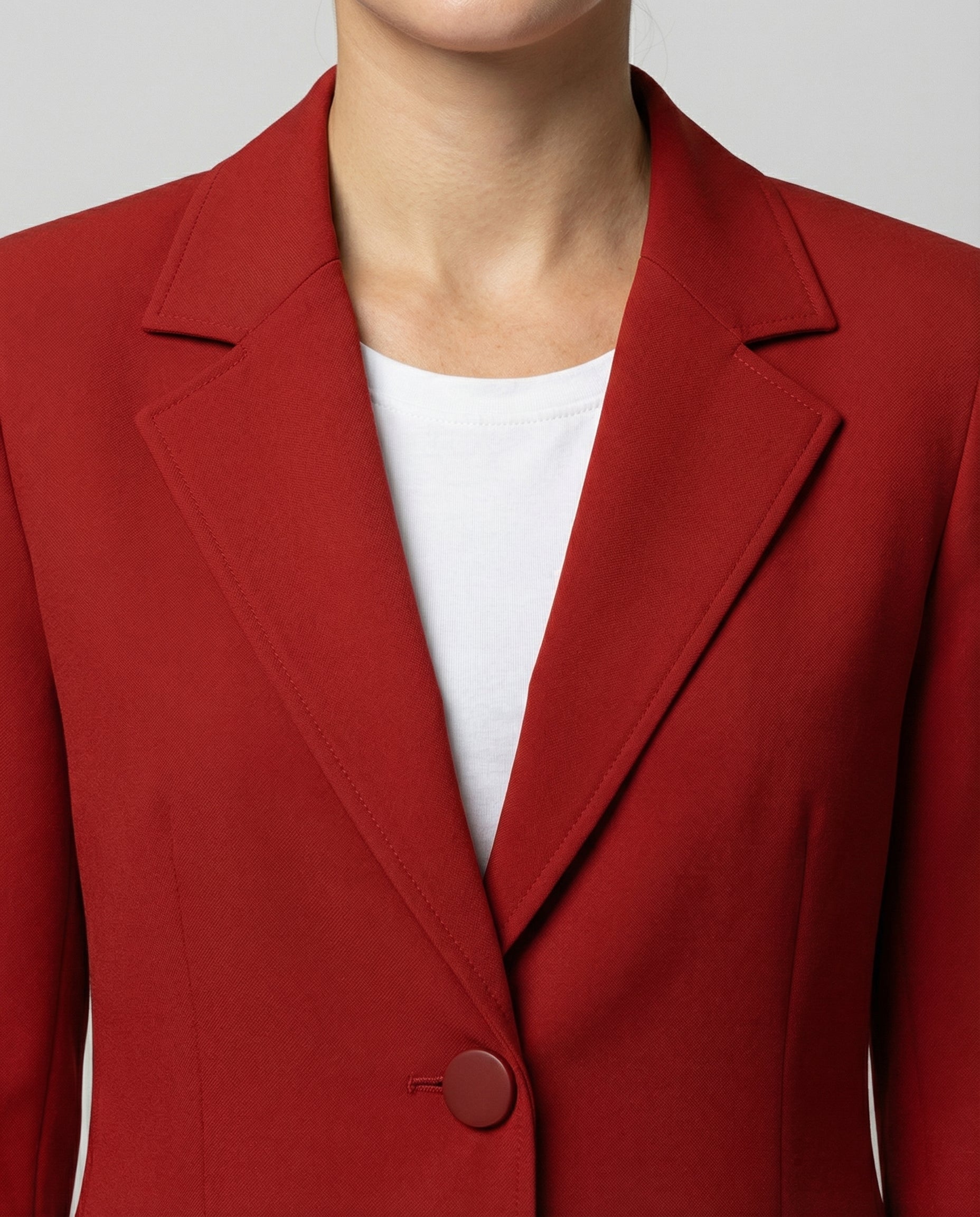 business blazer with tailored professional fit and structured silhouette