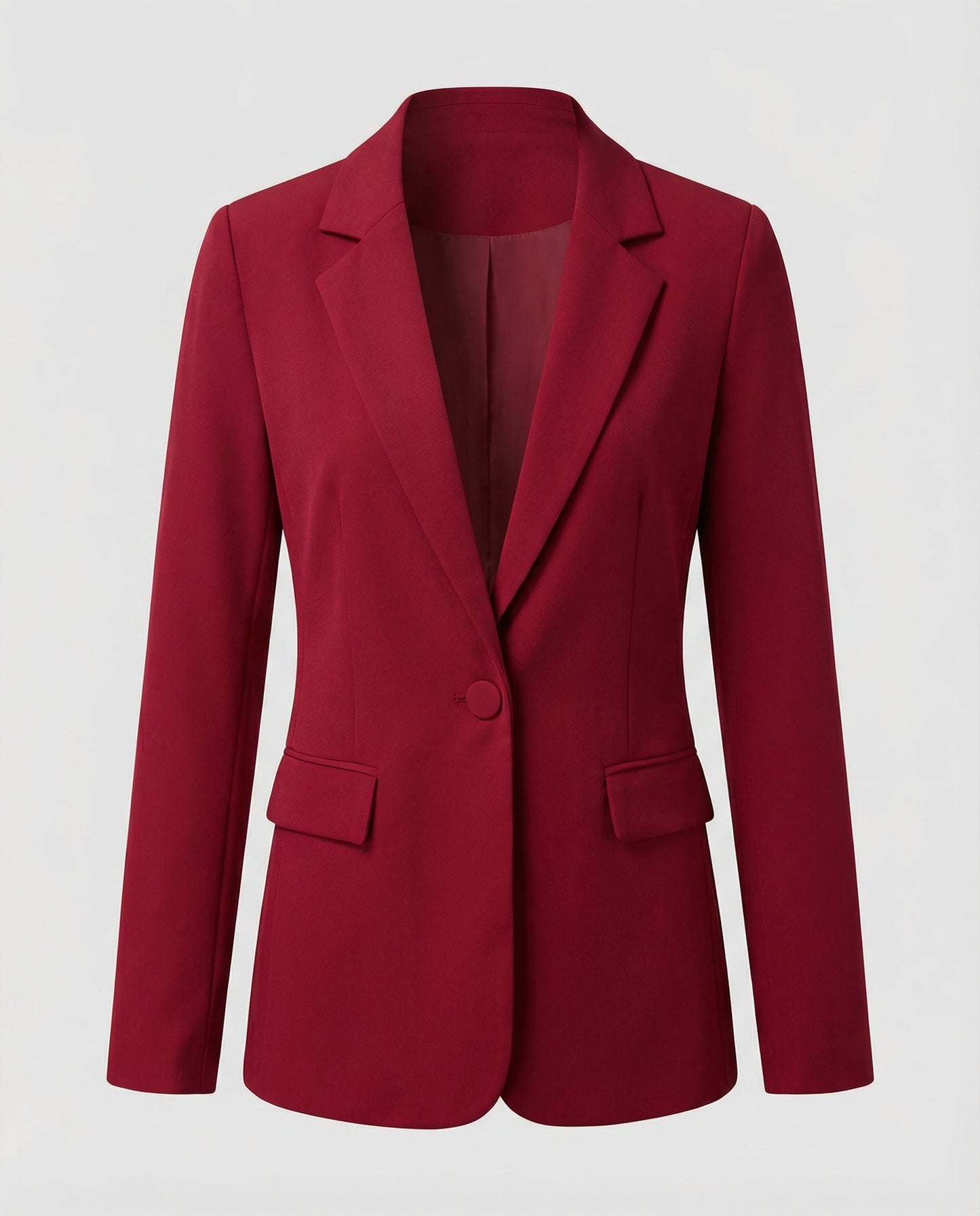 business blazer with tailored professional fit and structured silhouette