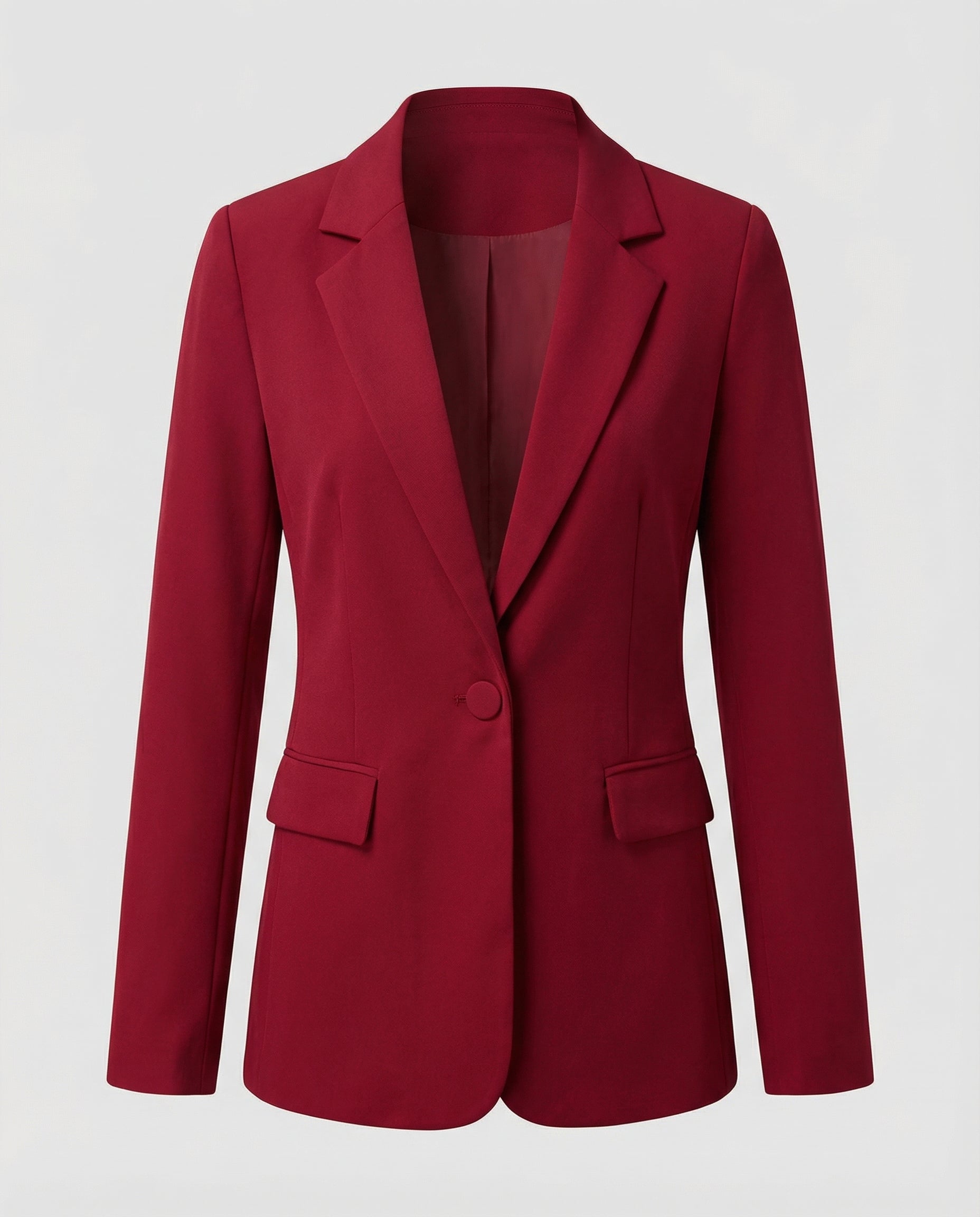 business blazer with tailored professional fit and structured silhouette